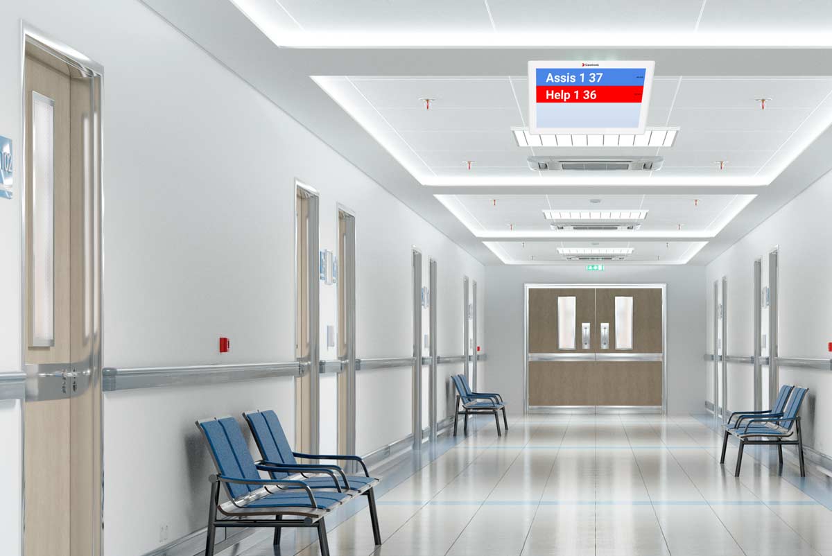 InfoTab, interaktivni prikazovalnik na hodniku v bolnisnici