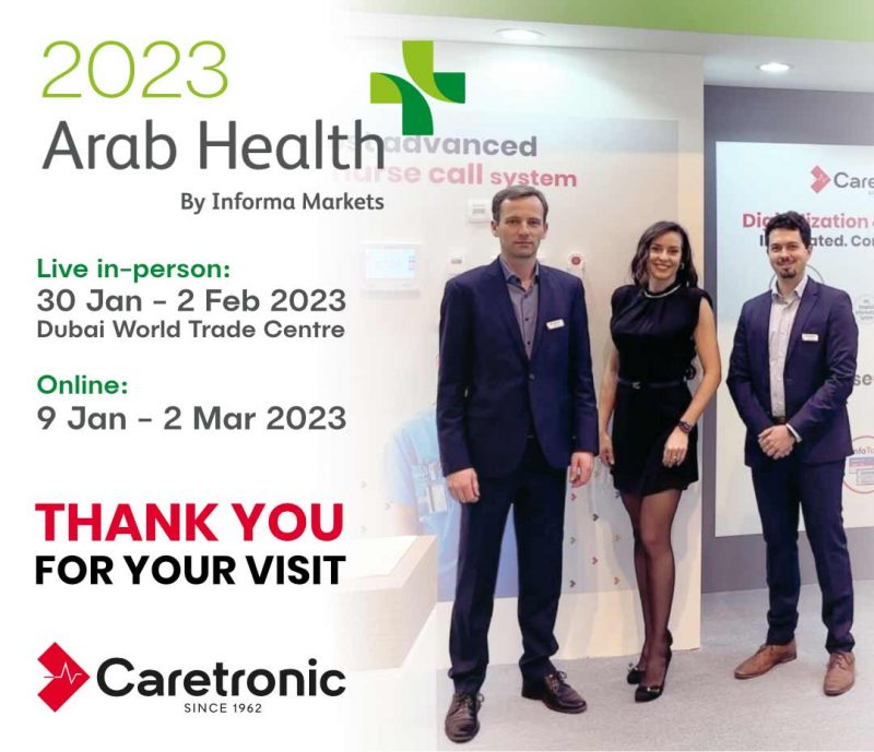 Thank you for visiting Caretronic IP nurse call system booth at ArabHealth 2023